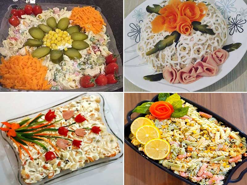 سالاد ماکارونی با کالباس و هویج-طرز تهیه سالاد ماکارونی ساده