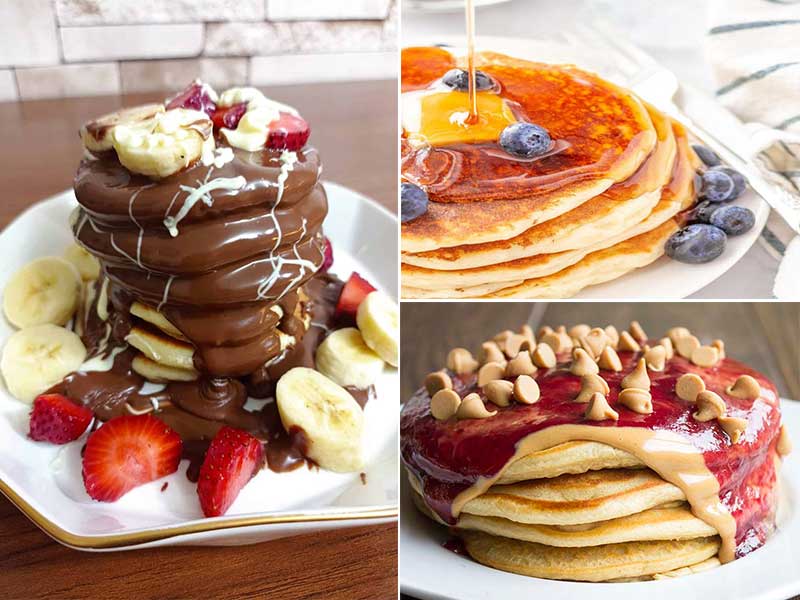 مواد لازم جهت تهیه پنکیک ساده خانگی برای 4 نفر با آرد گندم-فوری-تابه ای-پفکی برای صبحانه-بدون همزن برقی