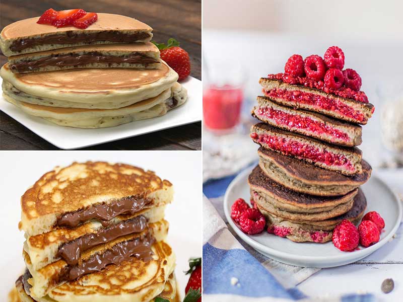 طرز تهیه پنکیک با مغز شکلات-طرز تهیه پنکیک ساده-طرز تهیه پنکیک با شکلات تخته ای