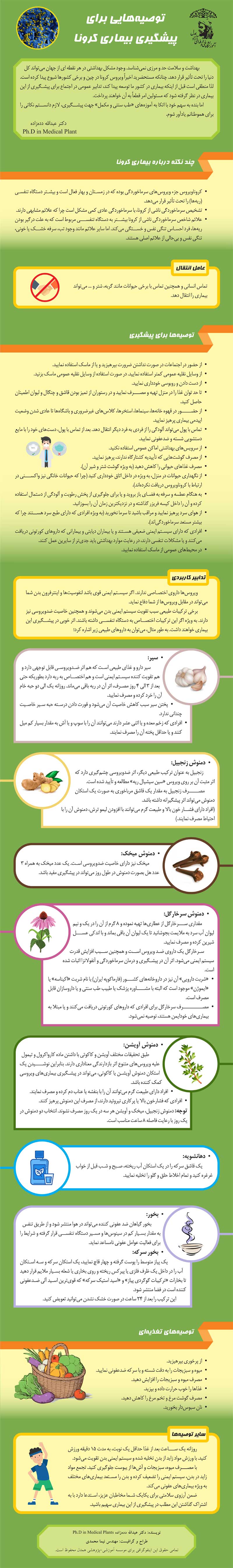 روش های گیاهی پیشگیری از کرونا