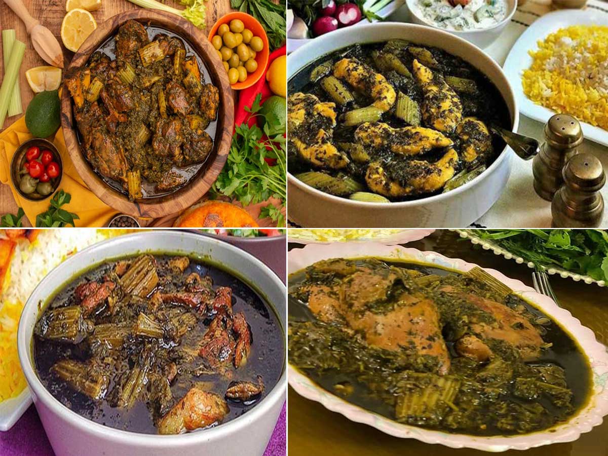 طرز تهیه "خورش كرفس با مرغ" برای 6 تا 8 نفر-مجلسی-رستورانی+فوت و فن مهم