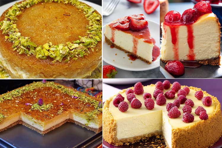 طرز تهیه "چیزکیک شعریه" با رشته شعریه و شیر عسل و خامه