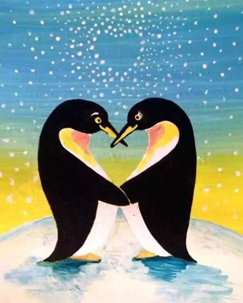 آموزش نقاشی پنگوئن کودکانه کارتونی و بامزه-آموزش نقاشی به کودکان-نقاشی پنگوئن-آموزشی نقاشی به کودکان