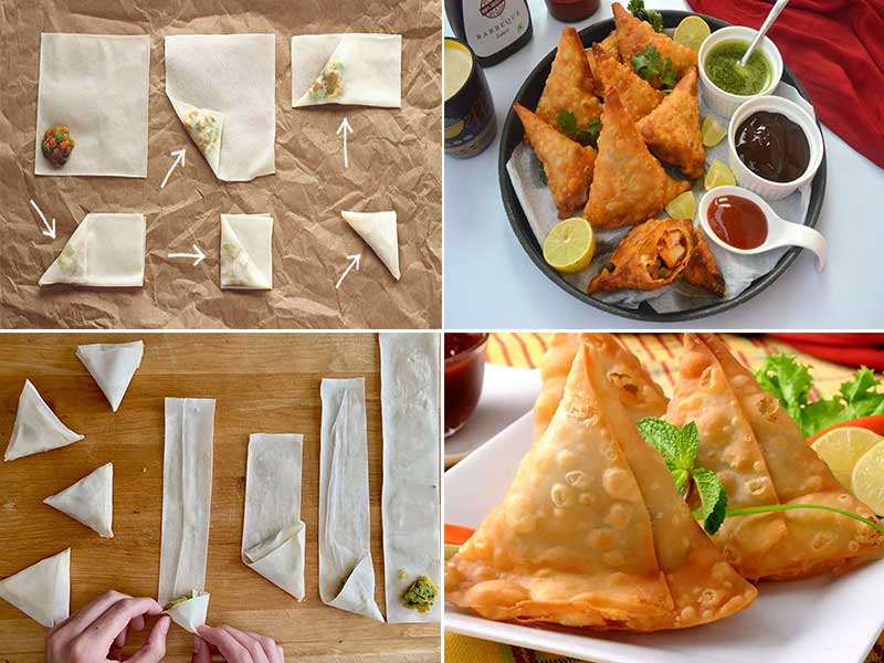 طرز تهیه "سمبوسه ساده سیب زمینی" اصل اهوازی برای 4 تا 6 نفر-فیلم پیچیدن سمبوسه آبادانی