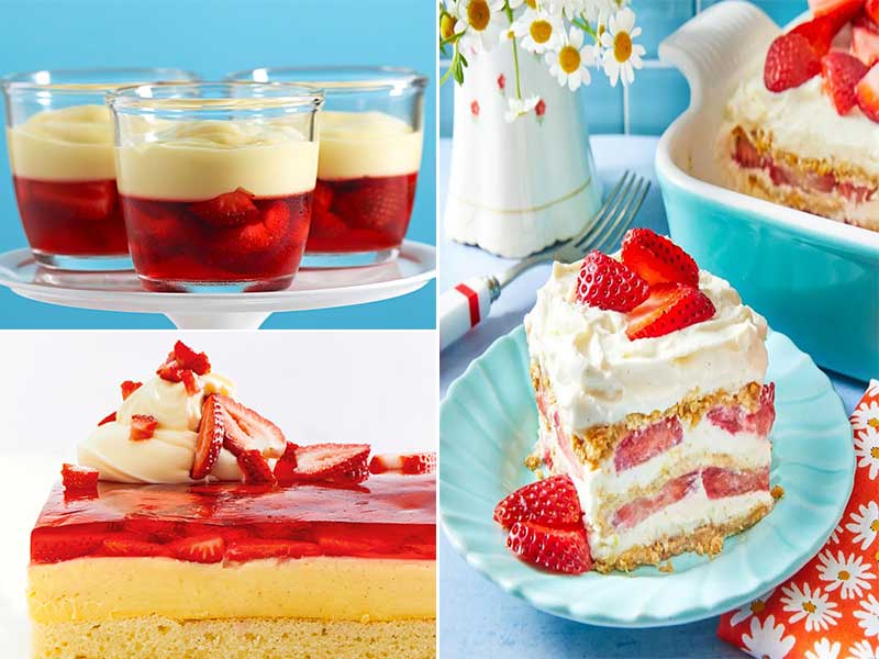 فیلم طرز تهیه "دسر ساده و سریع یخچالی" با بیسکویت و ژله-با نشاسته-با بستنی-دسر شیک و مجلسی