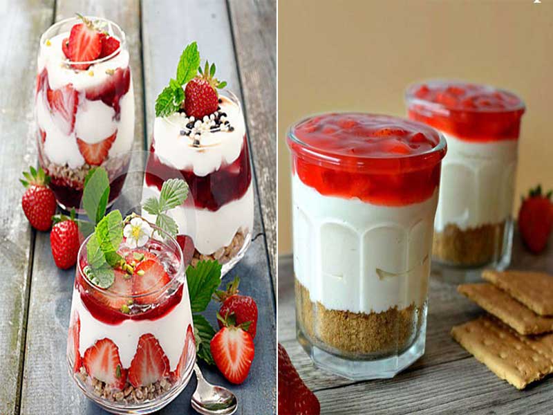 فیلم طرز تهیه "دسر ساده و سریع یخچالی" با بیسکویت و ژله-با نشاسته-با بستنی-دسر شیک و مجلسی