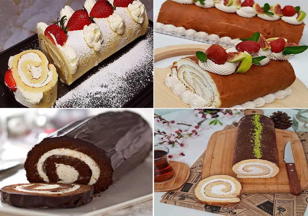 "رولت یخچالی"-بیسکویتی-شکلاتی-بدون آرد-'بدون فر'-با خامه صبحانه+فوت و فن