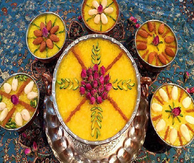 تزیین شله زرد عکس تزیین شله زرد , نمونه های تزیین شله زرد 1