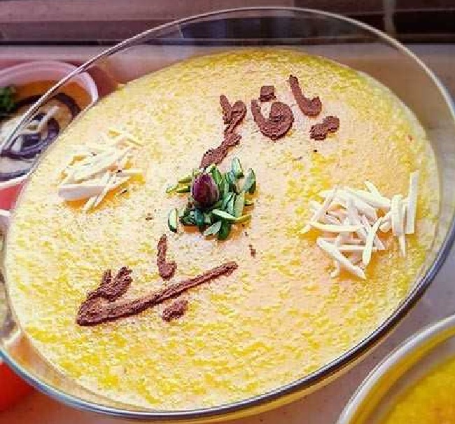 جدیدترین مدل های تزیین شله زرد,ایده های جالب تزیین شله زرد نذری,تزیین شله زرد