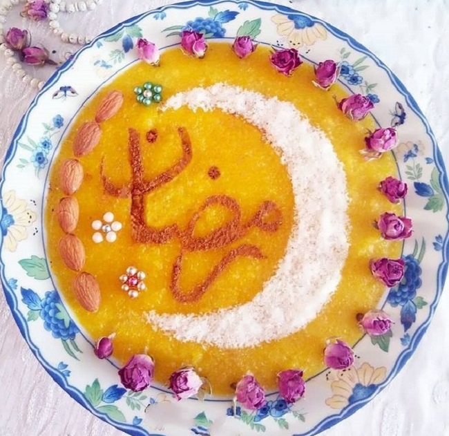 نمونه هایی از جدیدترین تزیینات شله زرد,جدید ترین مدلهای تزیین شله زرد