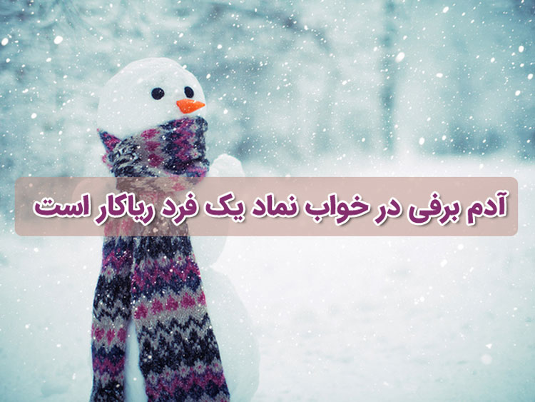 تعبیر خواب آدم برفی یک فرد حقه باز است