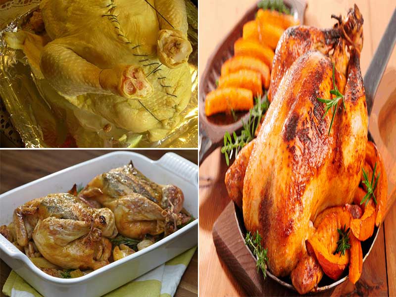 طرز تهیه "مرغ شکم پر مجلسی" در فر-در قابلمه-در توستر-بدون روغن و رژیمی+فوت و فن مهم