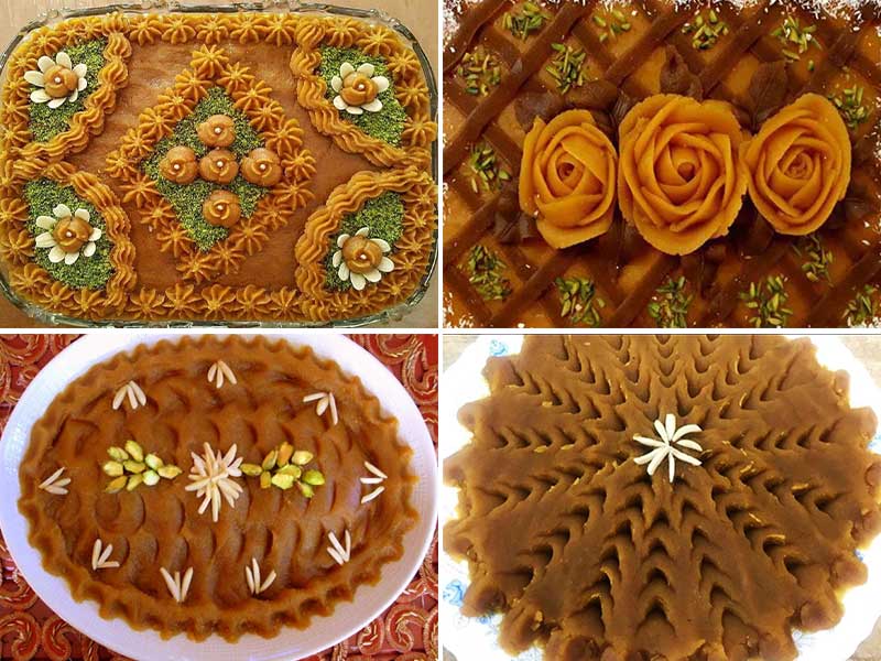 چطور "برای 10 تا 15 نفر حلوای زعفرانی با آرد گندم" درست کنم؟-ساده و مجلسی