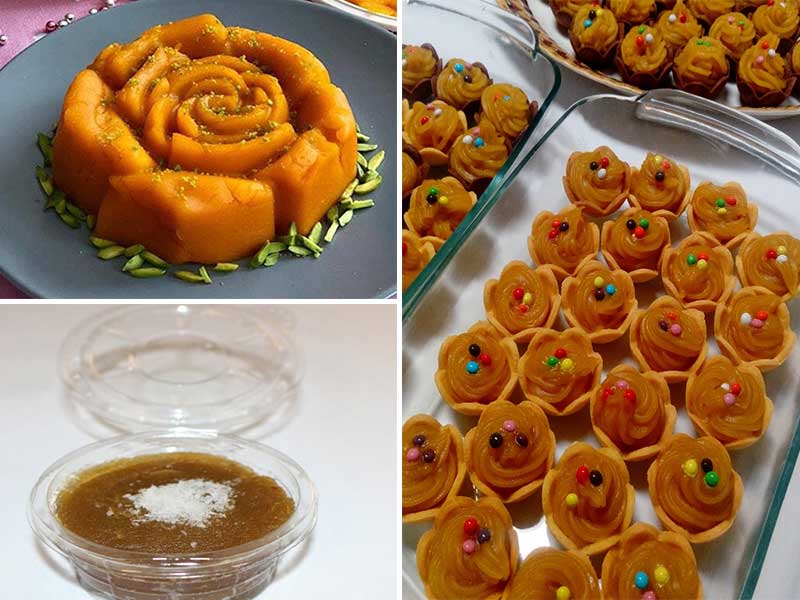 مواد لازم و طرز تهیه "حلوا زعفرانی مجلسی برای ۲۰ تا ۳۰ نفر" برای نذری و مراسم ختم