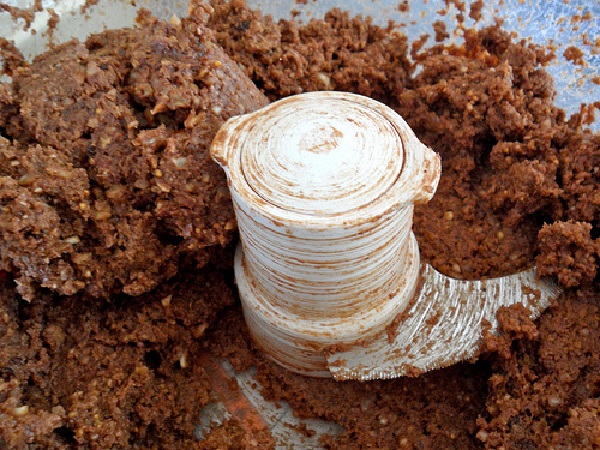  همه ی مواد را با غذاساز مخلوط می کنیم تا زمانی که به صورت خمیری یکنواخت درآید