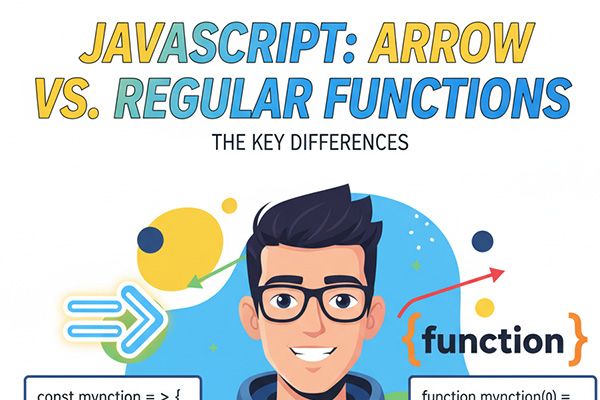 تفاوت توابع Arrow و توابع معمولی - آزمون آنلاین جاوااسکریپت