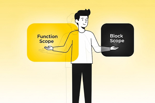 اسکوپ تابع (Function Scope) و اسکوپ بلاک (Block Scope) - آزمون 