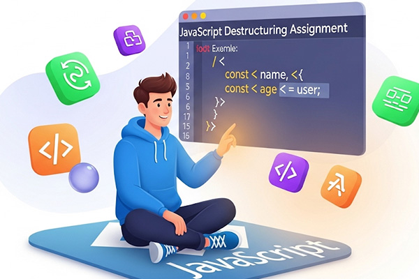 Destructuring Assignment در اشیاء - آزمون جاوااسکریپت