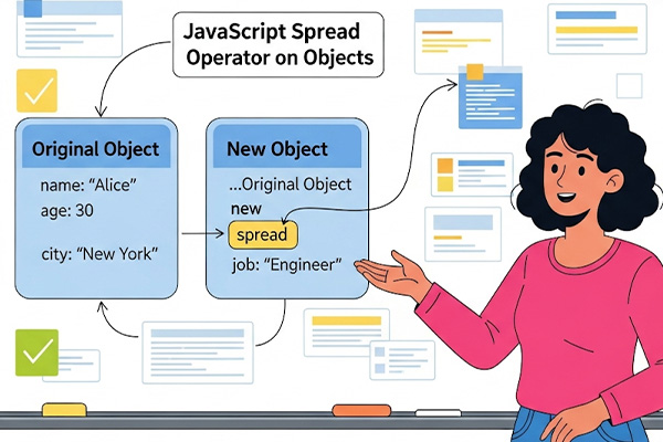 Spread Operator (...) در اشیاء - آزمون جاوااسکریپت 
