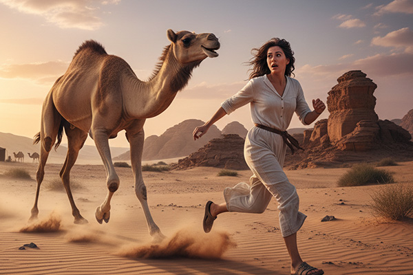 تعبیر خواب این که شتر دنبالم می کنه - ترسیدن و فرار کردن از شتر در خواب