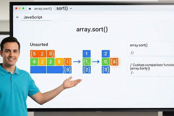 متد sort در جاوااسکریپت - آزمون آنلاین برنامه نویسی